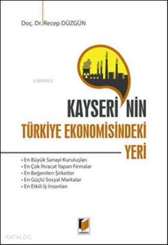 Kayseri'nin Türkiye Ekonomisindeki Yeri - 1