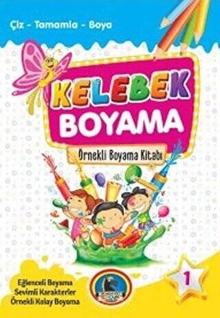 Kelebek Boyama Kitabı 8 Kitap Takım - 1