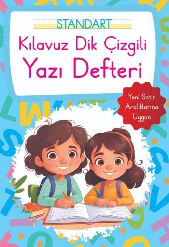 Kılavuz Dik Çizgili Yazı Defteri Büyük Boy - Mavi - 1