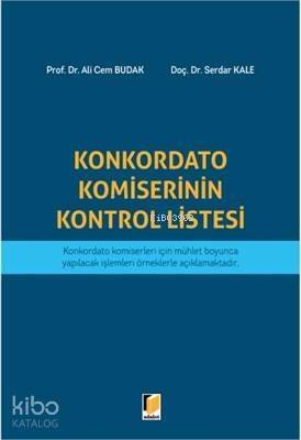 Konkordato Komiserinin Kontrol Listesi - 1