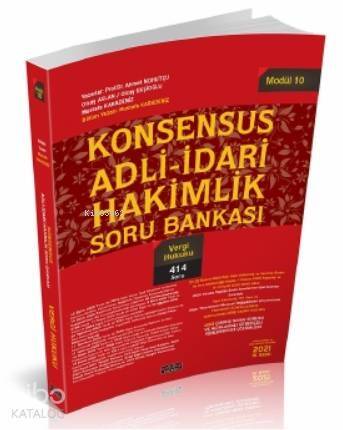 Konsensus Adli İdari Hakimlik Vergi Hukuku Soru Bankası - 1