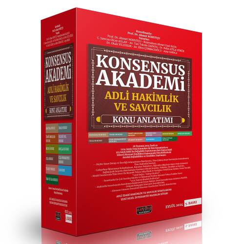 Konsensus Akademi Adli Hakimlik ve Savcılık Konu Anlatımı - 1