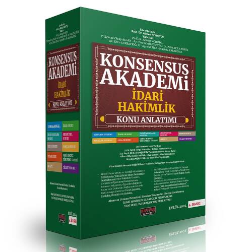 Konsensus Akademi İdari Hakimlik Konu Anlatımlı Set Eylül 2024;İdari Hakimlik Sınavı Hazırlık - 1