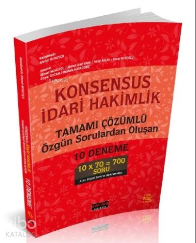 Konsesus İdari Hakimlik Tamamı Çözümlü 10 Deneme - 1