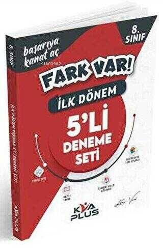 Koray Varol Akademi KVA 8. Sınıf İlk Dönem Fark Var 5`li Deneme Seti - 1