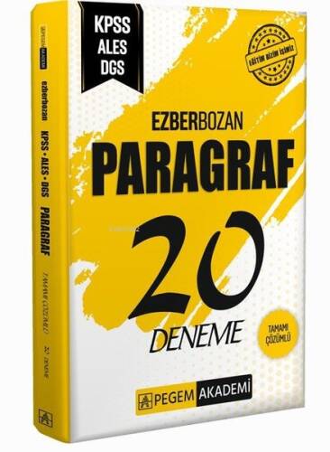 KPSS ALES DGS Paragraf Ezberbozan 20 Deneme - 1