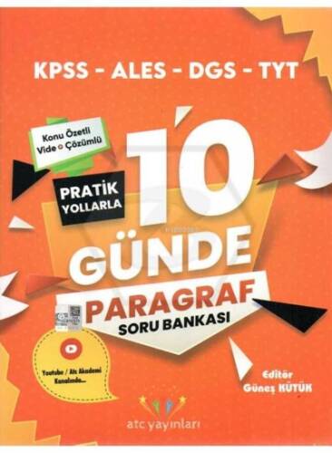 KPSS ALES DGS TYT 10 Günde Paragraf Soru Bankası - 1