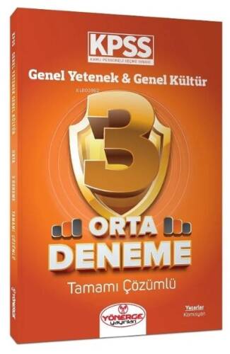 KPSS Genel Yetenek Genel Kültür Orta 3 Deneme Çözümlü - 1