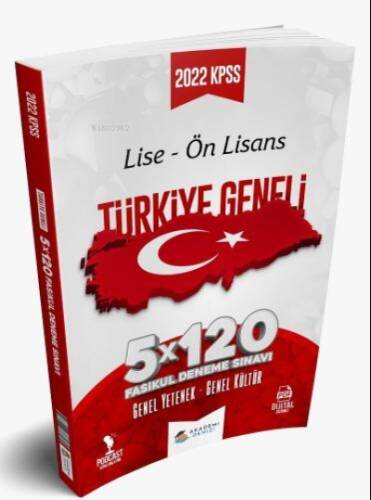 Kpss Lise Önlisans Türkiye Gen. Deneme 5X120 -2022 - 1