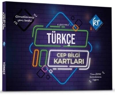 KPSS Türkçe Cep Bilgi Kartları KR Akademi Yayınları - 1