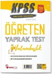 KPSS Vatandaşlık Öğreten Yaprak Test - 1