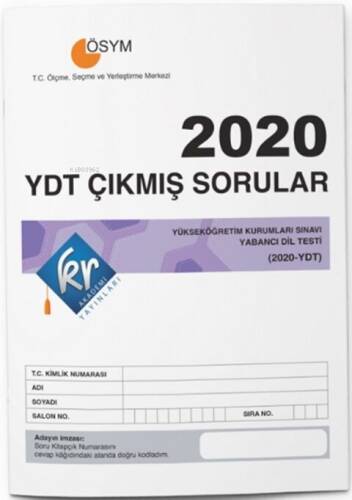 KR Akademi 2020 YDT Tıpkı Basım Çıkmış Sorular - 1