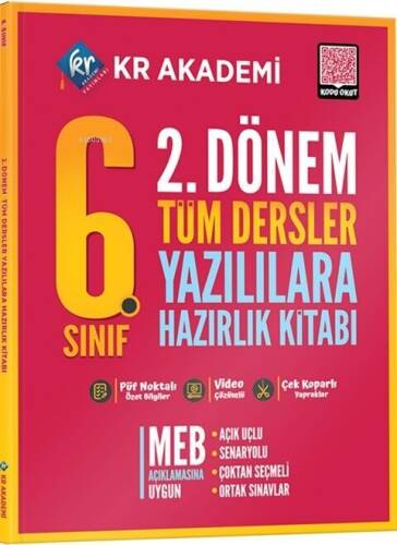 Kr Akademi 6. Sınıf 2. Dönem Tüm Dersler Yazılılara Hazırlık Kitabı - 1