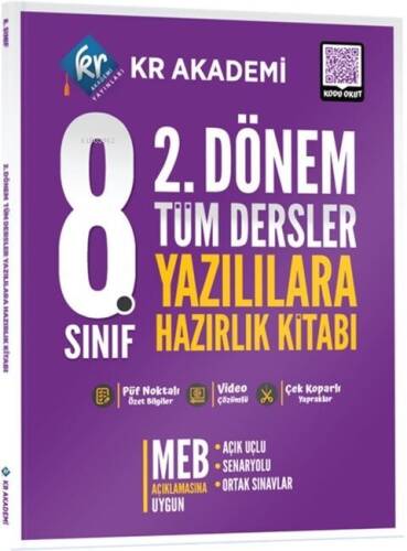 Kr Akademi 8. Sınıf 2. Dönem Tüm Dersler Yazılılara Hazırlık Kitabı - 1