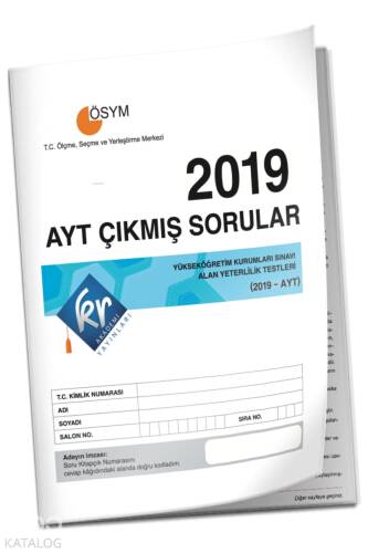 KR Akademi Yayınları AYT Çıkmış Sorular Tıpkı Basım Kitapçığı - 1