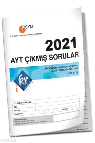 KR Akademi Yayınları AYT Çıkmış Sorular Tıpkı Basım Kitapçığı - 1