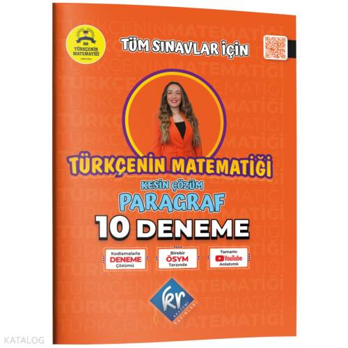 KR Akademi Yayınları Gamze Hoca Türkçenin Matematiği Tüm Sınavlar İçin Paragraf 10 Deneme - 1