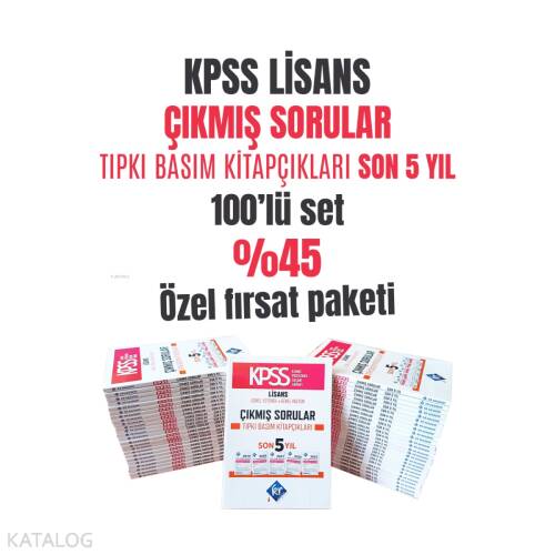 KR Akademi Yayınları Genel Yetenek Genel Kültür Çıkmış Sorular Son 5 Yıl Tıpkı Basım Fasikülleri 100'lü - 1