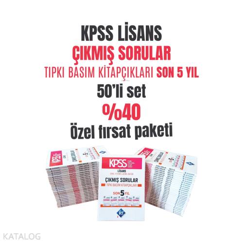 KR Akademi Yayınları KPSS Genel Yetenek Genel Kültür Çıkmış Sorular Son 5 Yıl Tıpkı Basım Fasikülleri 50'li - 1