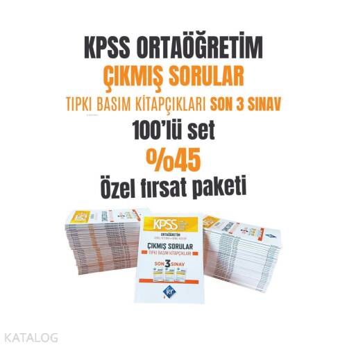 KR Akademi Yayınları KPSS Ortaöğretim Genel Yetenek Genel Kültür Çıkmış Sorular Son 3 Yıl Tıpkı Basım Fasikülleri 100'lü - 1