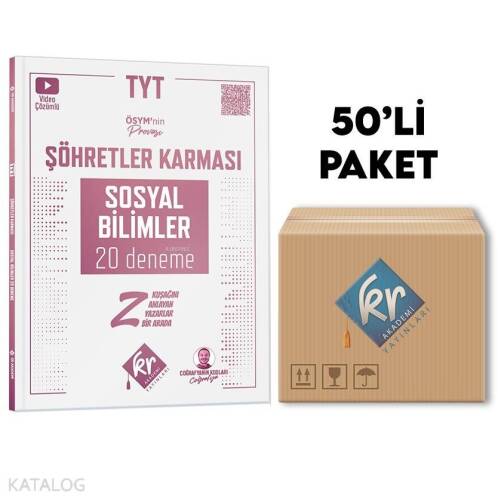 KR Akademi Yayınları TYT Şöhretler Karması Sosyal Bilimler 20 Deneme 50'li Paket - 1