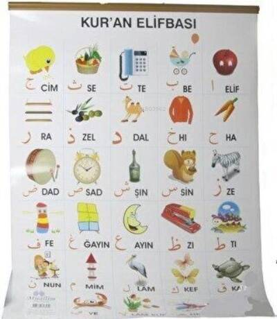 Kur'an Elifbası ve Harekeleri (Elifba Poster) - 1