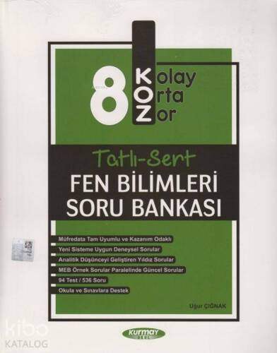 Kurmay ELT Yayınları 8. Sınıf LGS KOZ Tatlı Sert Fen Bilimleri Soru Bankası Kurmay ELT - 1