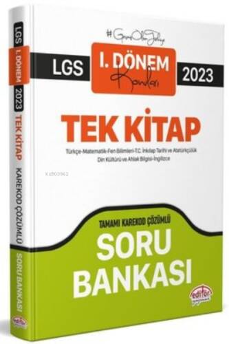 LGS 2023 Tek Kitap - 1. Dönem Konuları - Tamamı Karekod Çözümlü Soru Bankası - 1