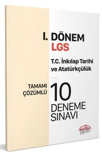 LGS I. Dönem T.C. İnkılap Tarihi ve Atatürkçülük Tamamı Çözümlü 10 Deneme Sınavı - 1