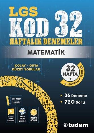 LGS KOD 32 Haftalık Denemeler Matematik - 1