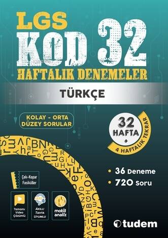 LGS Kod 32 Haftalık Denemeler Türkçe - 1