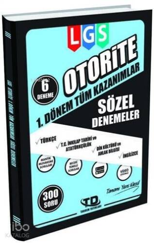 LGS Otorite 1. Dönem Sözel Denemeler 6 Deneme 300 Soru - 1