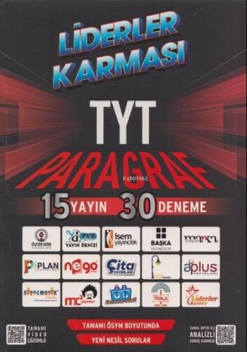 Liderler Karması TYT Paragraf Denemeleri 15 Yayın 30 Deneme - 1