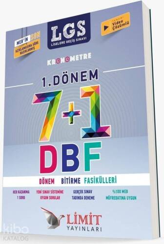 Limit Yayınları 8. Sınıf 1. Dönem LGS Kronometre 7 + 1 DBF Dönem Bitirme Fasikülleri Limit - 1