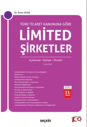 Limited Şirketler (Açıklamalı – İçtihatlı - Örnekli) - 1