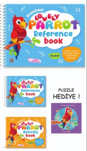 Lovely Parrot Reference Book;Activity Book (2 kitap - puzzle hediyeli) - 1