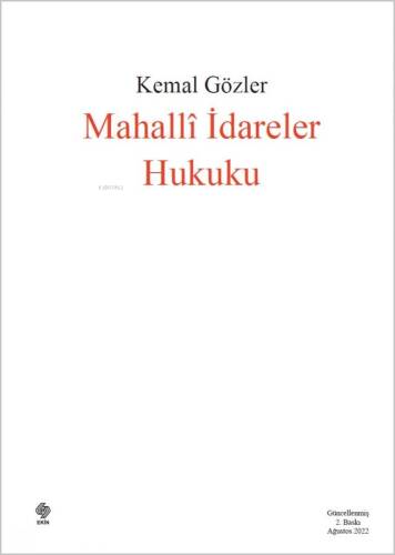 Mahalli İdareler Hukuku - 1