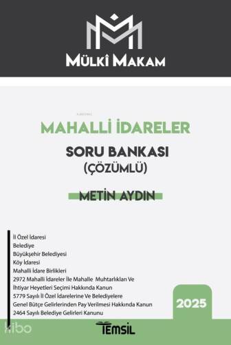 Mahalli İdareler Soru Bankası (Çözümlü) - 1