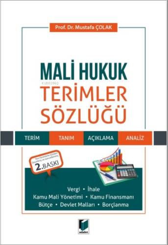 Mali Hukuk Terimler Sözlüğü - 1