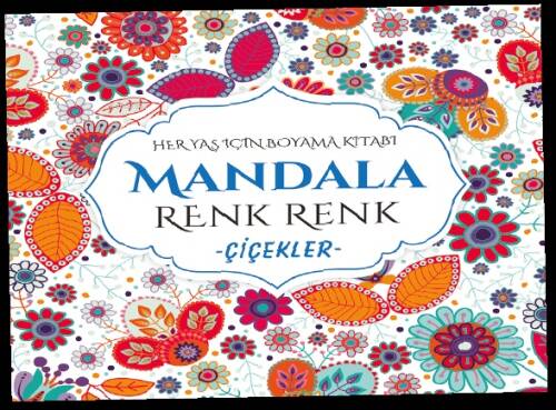 Mandala Renk Renk Çiçekler - 1