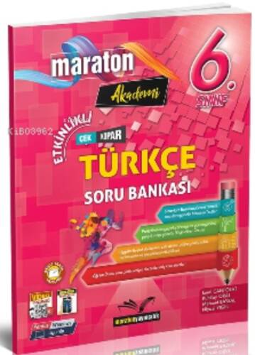 Maraton Akademi 6.Sınıf Etkinlikli Türkçe Soru Bankası - 1