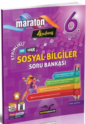 Maraton Yayıncılık Maraton Akademi 6.Sınıf Etkinlikli Sosyal Bilgiler Soru Bankası - 1