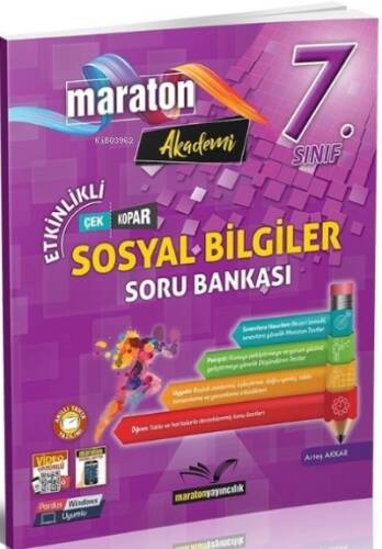 Maraton Yayıncılık Maraton Akademi 7.Sınıf Etkinlikli Sosyal Bilgiler Soru Bankası - 1