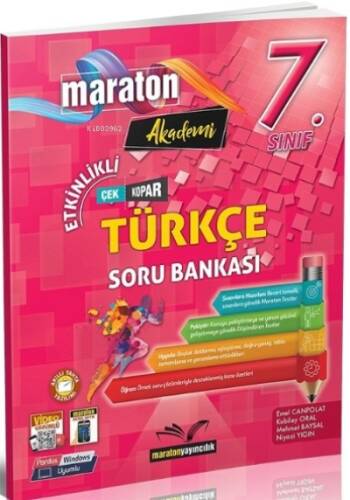 Maraton Yayıncılık Maraton Akademi 7.Sınıf Etkinlikli Türkçe Soru Bankası - 1