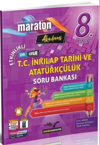 Maraton Yayıncılık Maraton Akademi 8.Sınıf Etkinlikli T.C. İnkılap ve Atatürkçülük Soru Bankası - 1