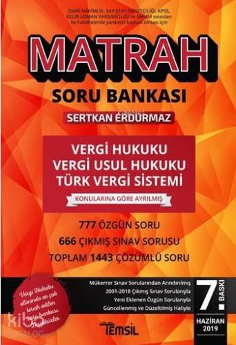 Matrah Vergi Hukuku Vergi Usul Hukuku ve Türk Vergi Sistemi Çözümlü Soru Bankası; Çıkmış ve Özgün Soruların Açıklamalı Çözümleri - 1