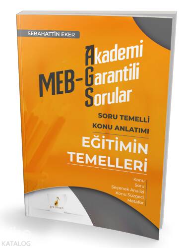 MEB - AGS Eğitimin Temelleri Soru Temelli Konu Anlatımı - 1