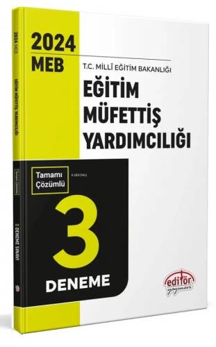 MEB Eğitim Müfettiş Yardımcılığı Tamamı Çözümlü 3 Deneme Sınavı - 1