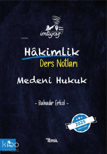 Medeni Hukuk;Hakimlik Ders Notları - 1