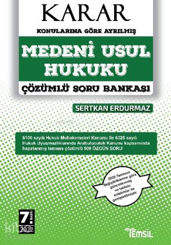 Medeni Usul Hukuku Çözümlü Soru Bankası - 1